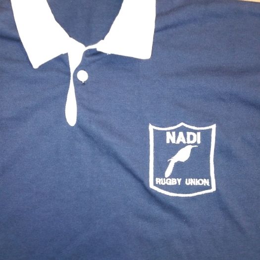 Vintage Nadi Fiji Rugby Jersey Shirt  Navy Blue  Vintage Retro Pacific