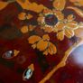 Antique   Wooden Box With Bird And Flowers Image 7