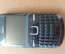 2 Nokia C3 mobile phones, light Blue, in excellent condition
