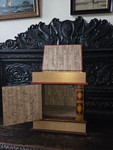Faux Book Cabinet