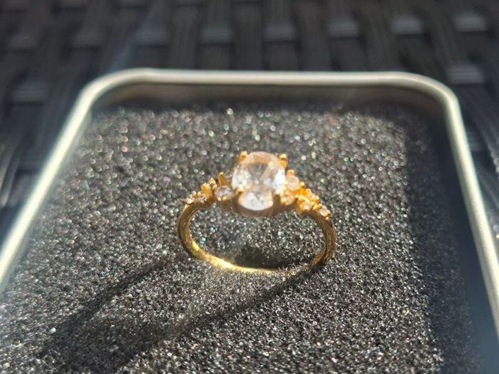Beautiful Gold-plated S925 Sterling Silver Ring