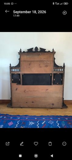 1886 Victorian Aesthetic Movement Ebonised & Gilt Overmantel Mirror