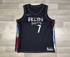 Nike Brooklyn Nets Kevin Durant Jean Michel Basquiat NBA basketball Jersey Mens XXL