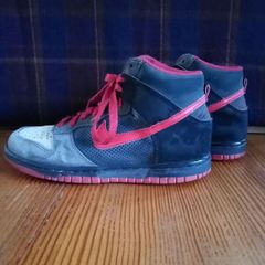 Nike high tops, dunk style grey red 4 36.5
