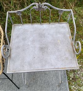 Decorative Metal Floral Table Vintage Style