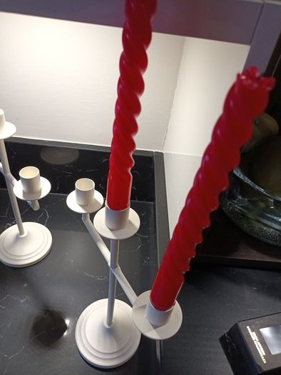 2 matching candle holders