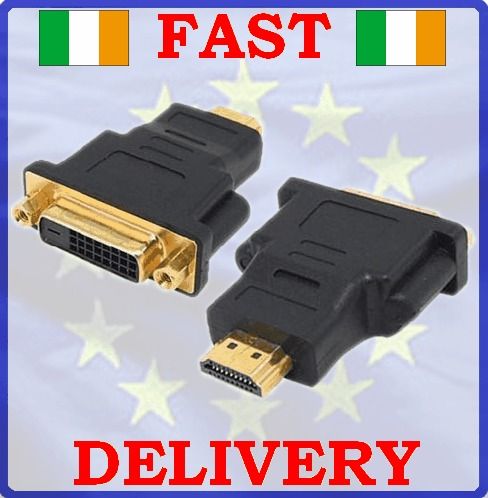 New Gold Plated Female DVI to Male HDMI Adapter Converter Connector #115