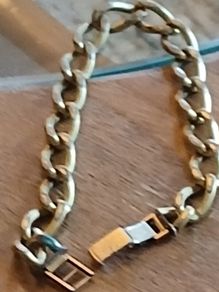 Vintage Thomas L Mott Rolled GoldCurb link Bracelet