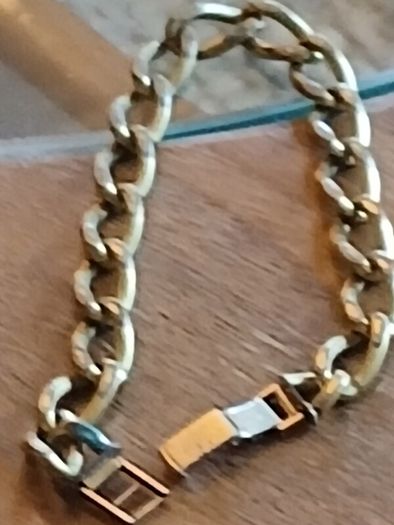 Vintage Thomas L Mott Rolled GoldCurb link Bracelet
