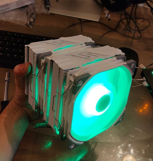 Tempest 6 Pipes Dual Heatsink 120mm ARGB CPU Cooler White