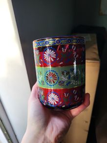 Dark Out Large decorative soya candle NEW folk flowers