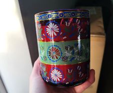 Dark Out Large decorative soya candle NEW folk flowers