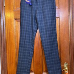 NEW WITH TAGS Harry Brown slim fit textured check Navy suit pants in W30 L30.