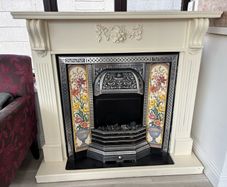 Electric fire and surround with lights