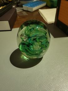 Vintage glass paperweight