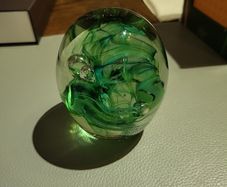 Vintage glass paperweight