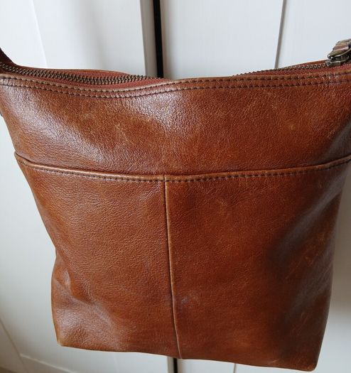 Tan leather bag  15 euro