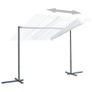 Gazebo with Tiltable Sliding Roof 350x253x196 cm Cream Image 3
