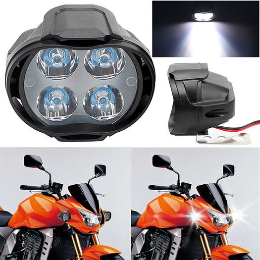 12V 4 LED Spot Light Head Light Lamp Motor Bike Car Motorcycle Truck Light