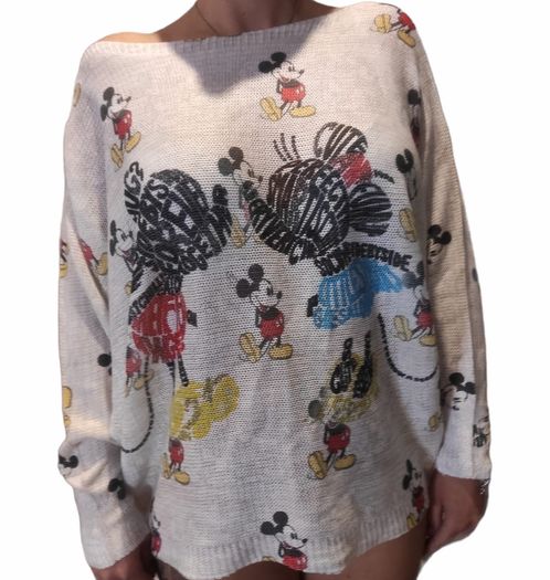 Openwork sweater WOMAN Mickey Mouse Minnie