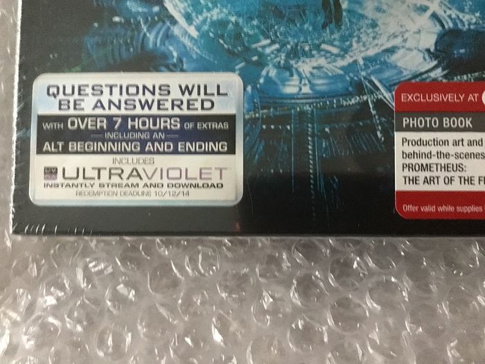 Prometheus Collectors American Import  4Disc Edition Target Exclusive 3D +Blu Ray