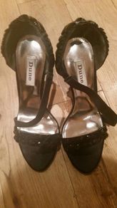 Dune black jewel heels