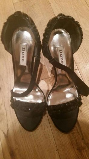 Dune black jewel heels