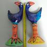 CANDLESTICKS - Pair of 'Splashy Bird' - New Zealand Image 6