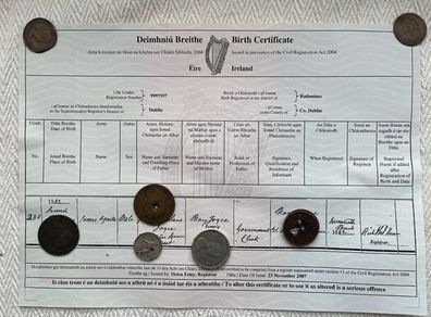 James Joyce - Irish Writer - Birth Certificate