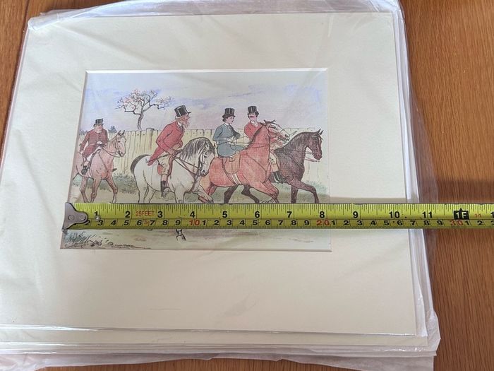 Randolph Caldecott Hunting Prints x 4