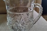 Vintage glass star of David pitcher