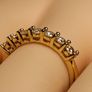 Gold Plated Sterling Silver 7 Stone Moissanite Band Ring Image 10