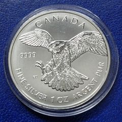 Canada 5 Dollar Peregrine Falcon 2014 silver 99.99% 1 oz silver coin