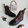 Dr Martens 8 eye red england vintage black red boots UK7 EU41 US9 Image 10