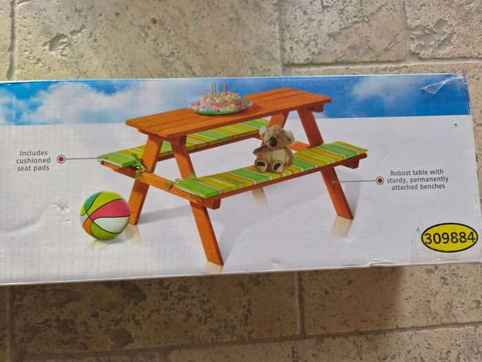 Childrens picnic bench