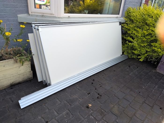 3 X sliderobe doors + rail + interior/timber
