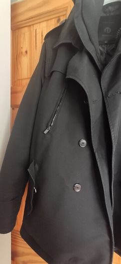 Jack & Jones Premium Collection Max Black Double Breasted Jacket Coat Size L
