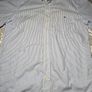 Lacoste Mens Light Blue Pin Stripe Short Sleeve Button Up Shirt Size 38 Medium Image 3