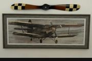 Large vintage plane and replica propellor