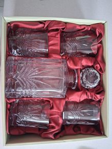 Galway Crystal Kells Whiskey Decanter set in box