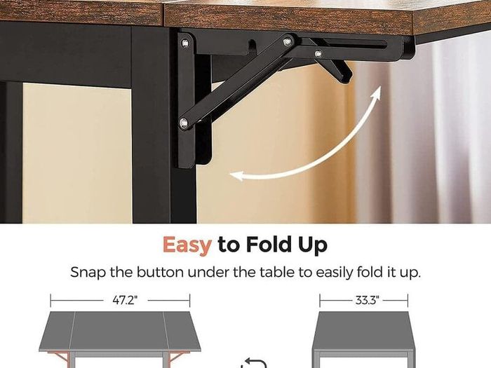 New Industrial Style Folding Kitchen Table - FREE Delivery