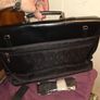 Gianfranco Ferre Black Leather and Monogram Canvas Laptop Bag Image 7
