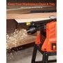Benchtop Planer and Jointer Combo, 254 mm, 2.4 HP 8000 RPM Bench Top Wood Jointer with Stand, 2-Blade Straight Cutterhead, Cast Aluminum Table, 0-3 mm Adjustable Depth, for Woodworking DIY Image 4