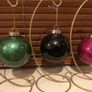 Personalised glitter Christmas baubles Image 3