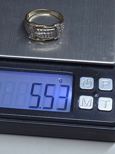 Vintage Fully Hallmarked Sheffield 9ct Gold Diamond Ring Size 60.5