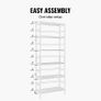 6 Tier Bamboo Bookshelf Display Storage Rack Organizer, Freestanding Image 7