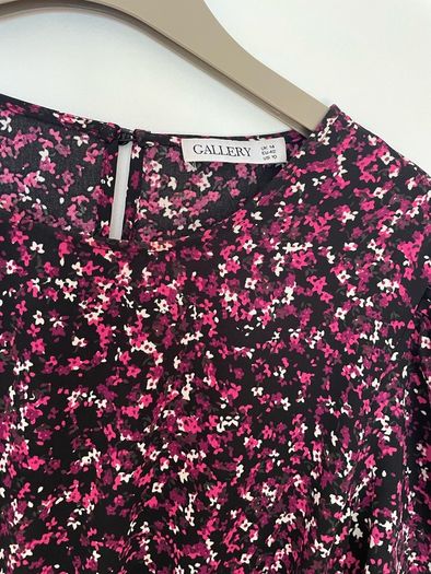 Gallery black floral dress size 14 New without tags