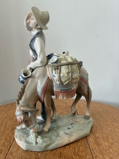 Lladro Man with Donkey