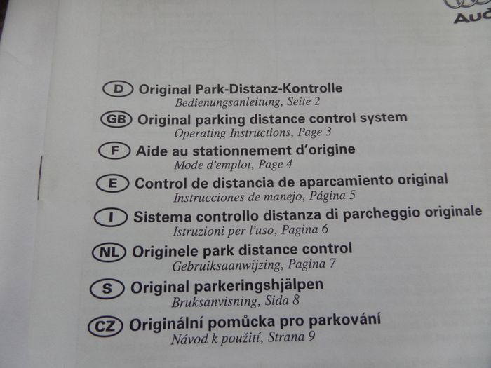 Audi parking sensor kit