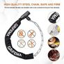 Bike Locks High Security with 2 Keys, Bike Chain Lock Heavy Duty, 120cm Bicycle/Cycling Locks for Bike Cycle, Moto, Door, Gate Fence, Black/White Image 4